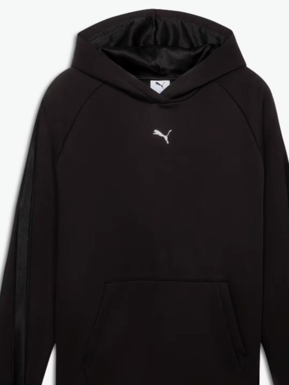 NWT XL New Puma ESS Elevated Satin Hoodie in Puma Black